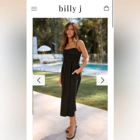 Billy J Boutique Black MIDI Dress. Brand new, never worn. Size US 10/AU 14